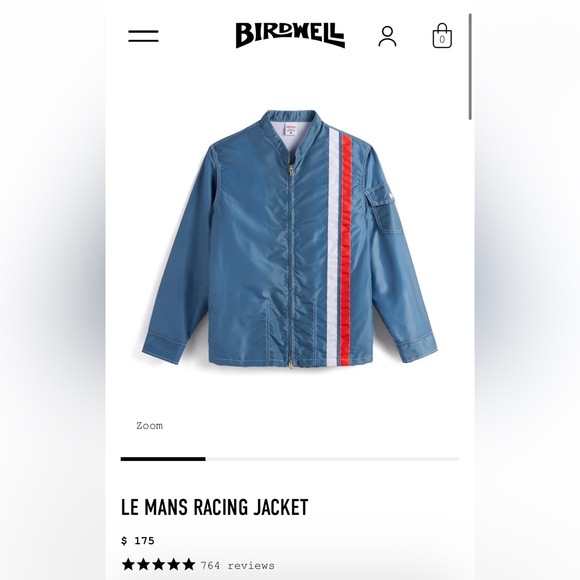 Birdwell Le Mans Racing Jacket - Federal Blue - Men’s sz M - Picture 11 of 11